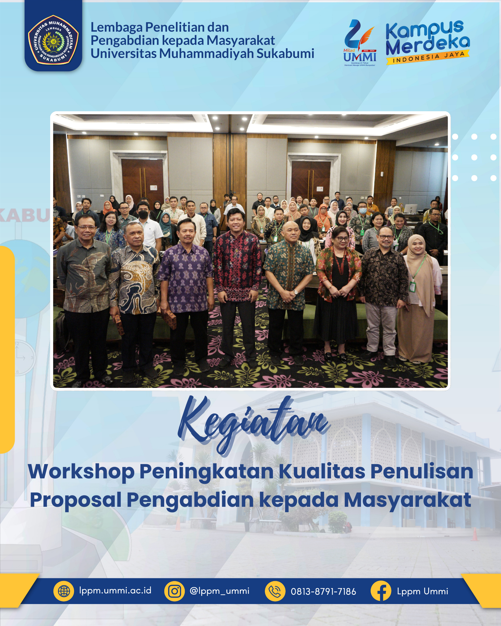 Workshop Peningkatan Kualitas Penulisan Proposal Pengabdian kepada Masyarakat